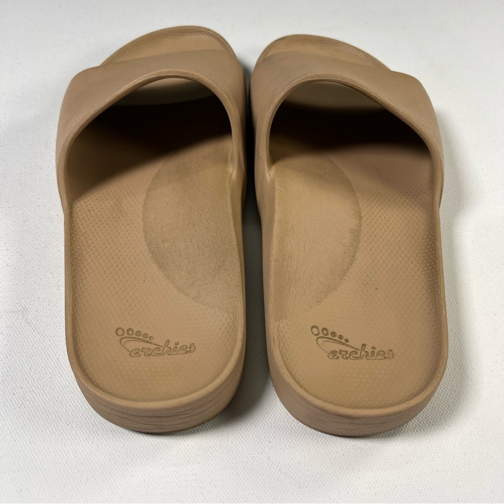 Archie's Arch Support Slide Sandals Tan Taupe Beige Nude Mens 8 Womens 9 - Picture 7 of 13